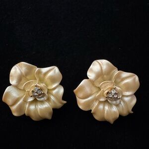 Nolan Miller Gold Floral Earrings